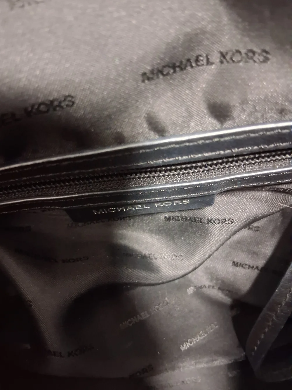 Michael Kors SADIE Black Leather Drawstring Backpack